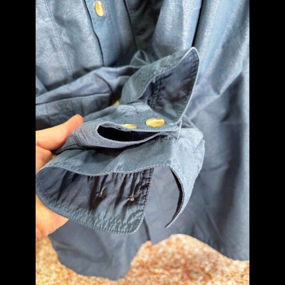 ExOfficio Mens Long Sleeve Ventilated Fishing Shirt Blue Gray Size Large L/G - Picture 6 of 11
